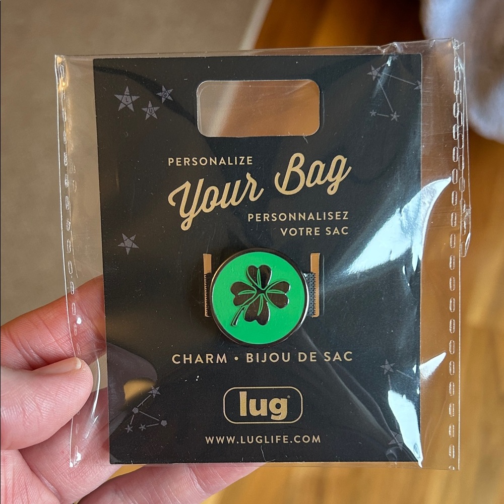 NWT Lug Novelty Bag Charm in Lucky Clover
